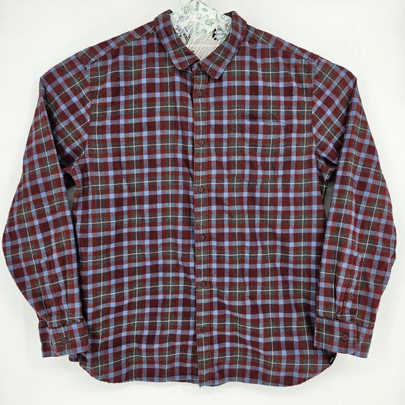 Prana Shirt Mens Extra Large Button Down Plaid Casual Preppy Flannel Outdoors - Picture 1 of 11